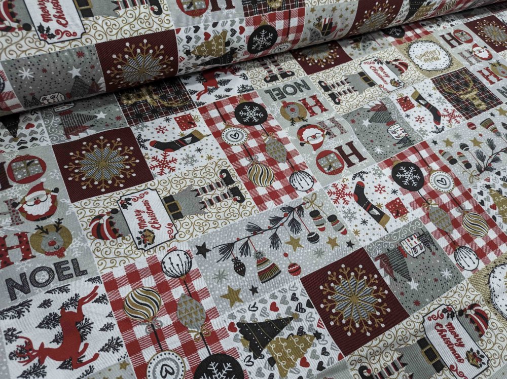 Loneta navidad de patchwork