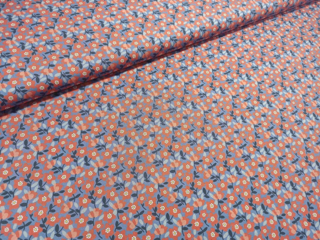 Algodón flor coral