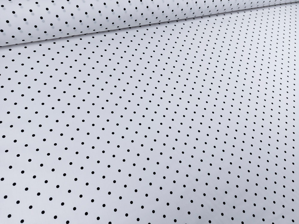Popelín fondo blanco lunar pequeño