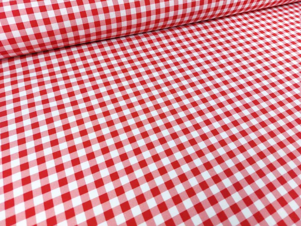 Algodón 100% vichy 10mm rojo