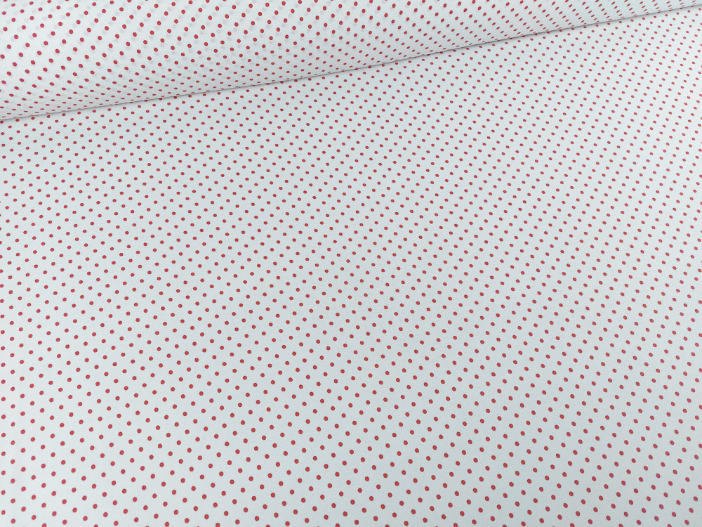 Crespón Abril fondo blanco lunar pequeño