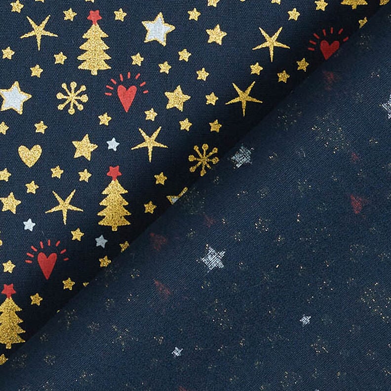 Algodon pinos navidad dorados