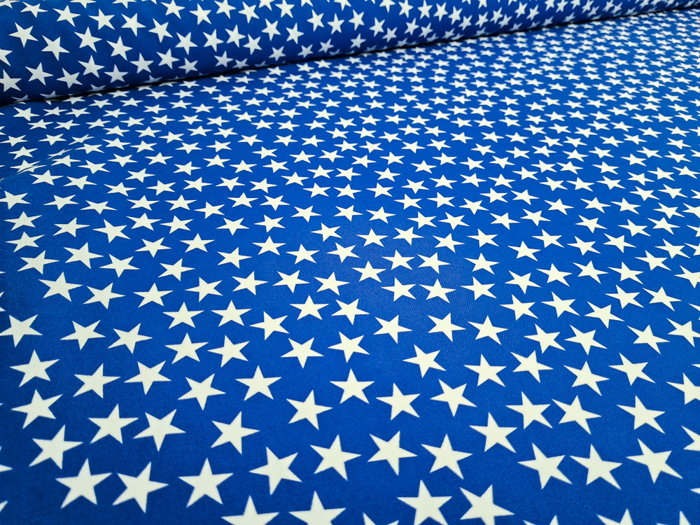 Strech azulina estrellas blancas