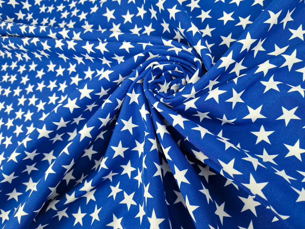 Strech azulina estrellas blancas