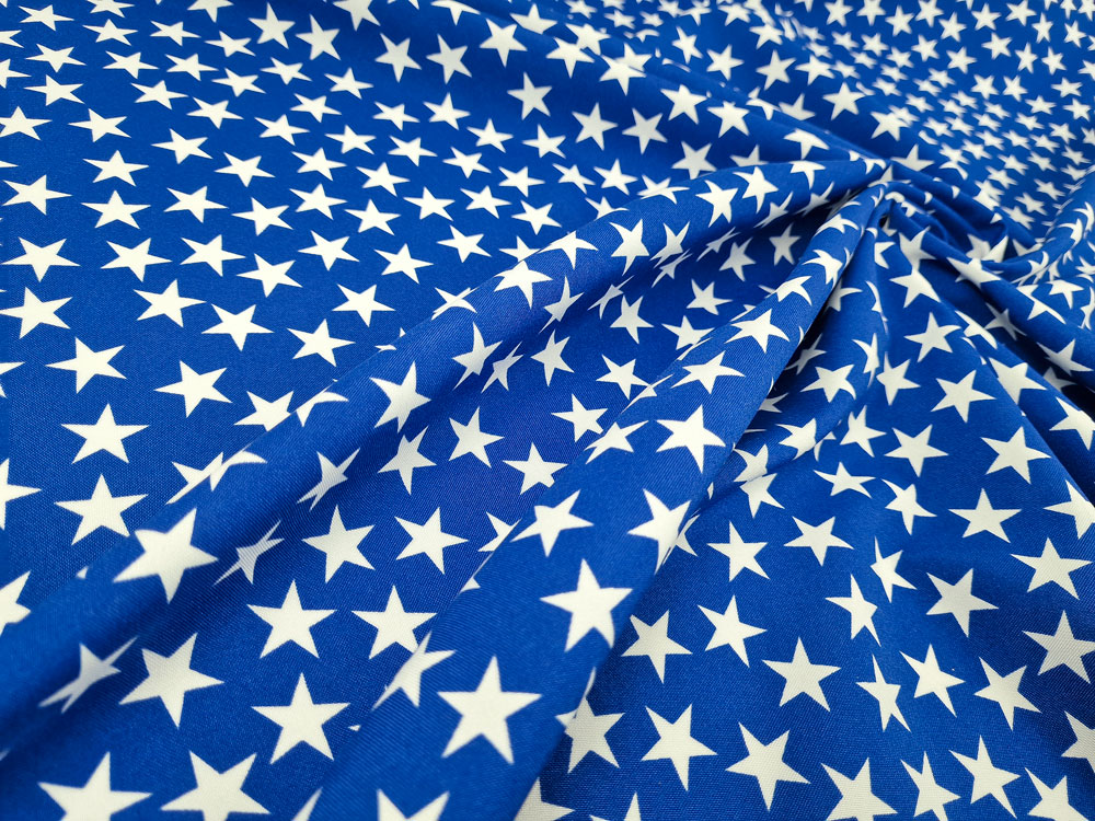 Strech azulina estrellas blancas