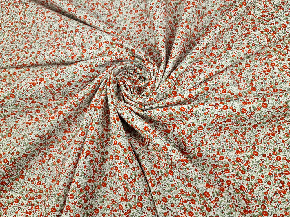 Algodón 100% Liberty rojo