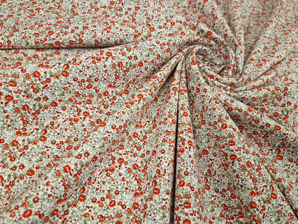 Algodón 100% Liberty rojo