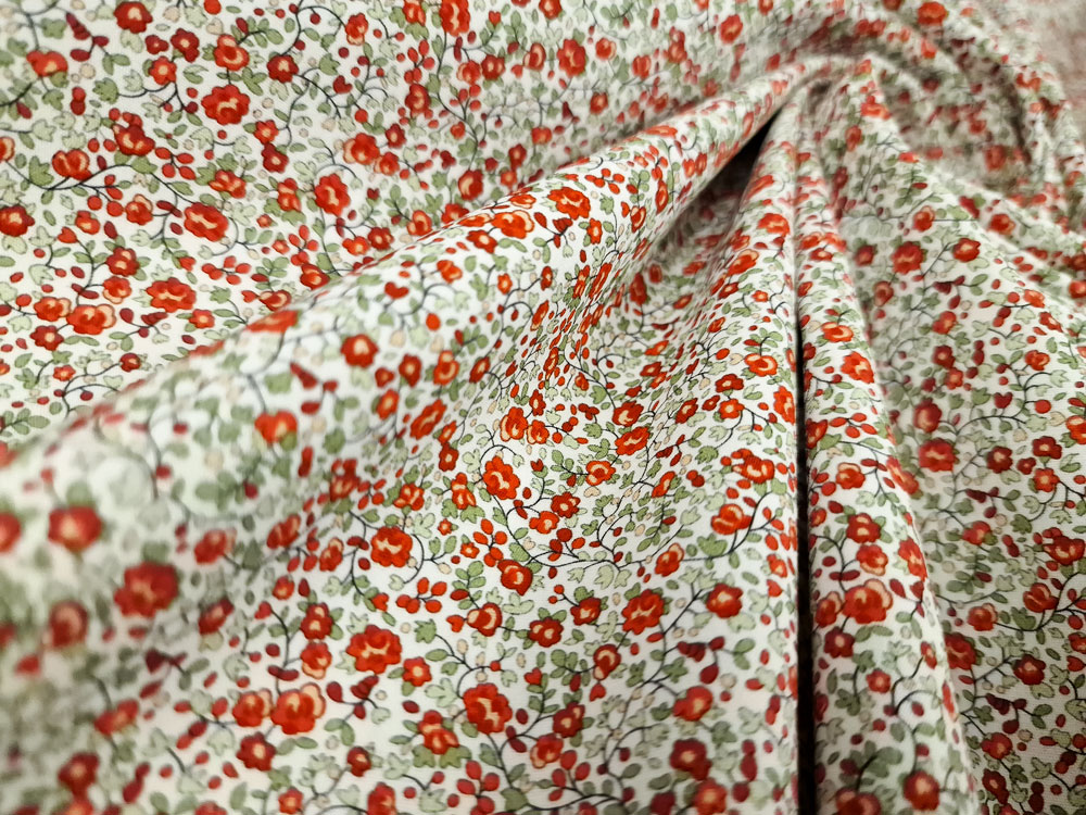 Algodón 100% Liberty rojo