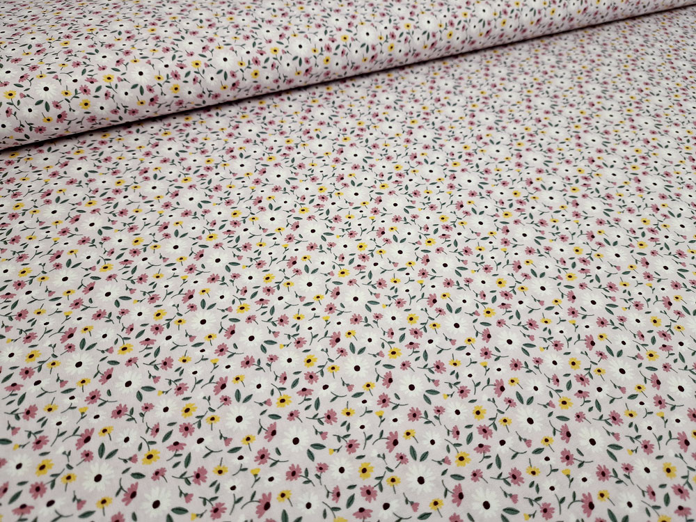 Algodón 100% Fleur malva