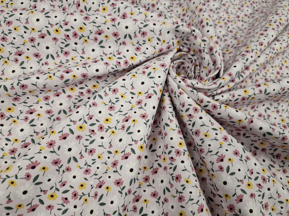 Algodón 100% Fleur malva