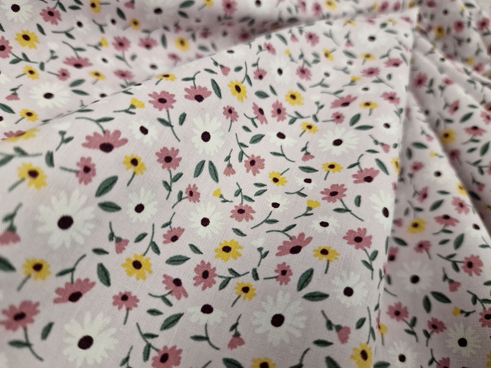 Algodón 100% Fleur malva