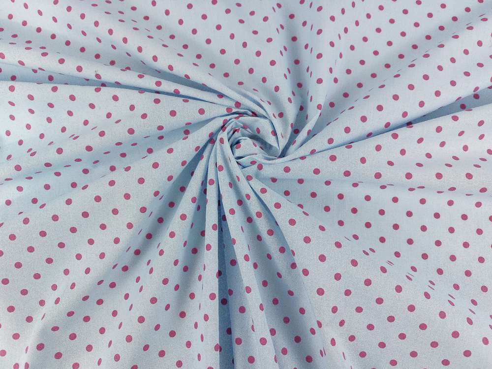 Popelín rosa/celeste