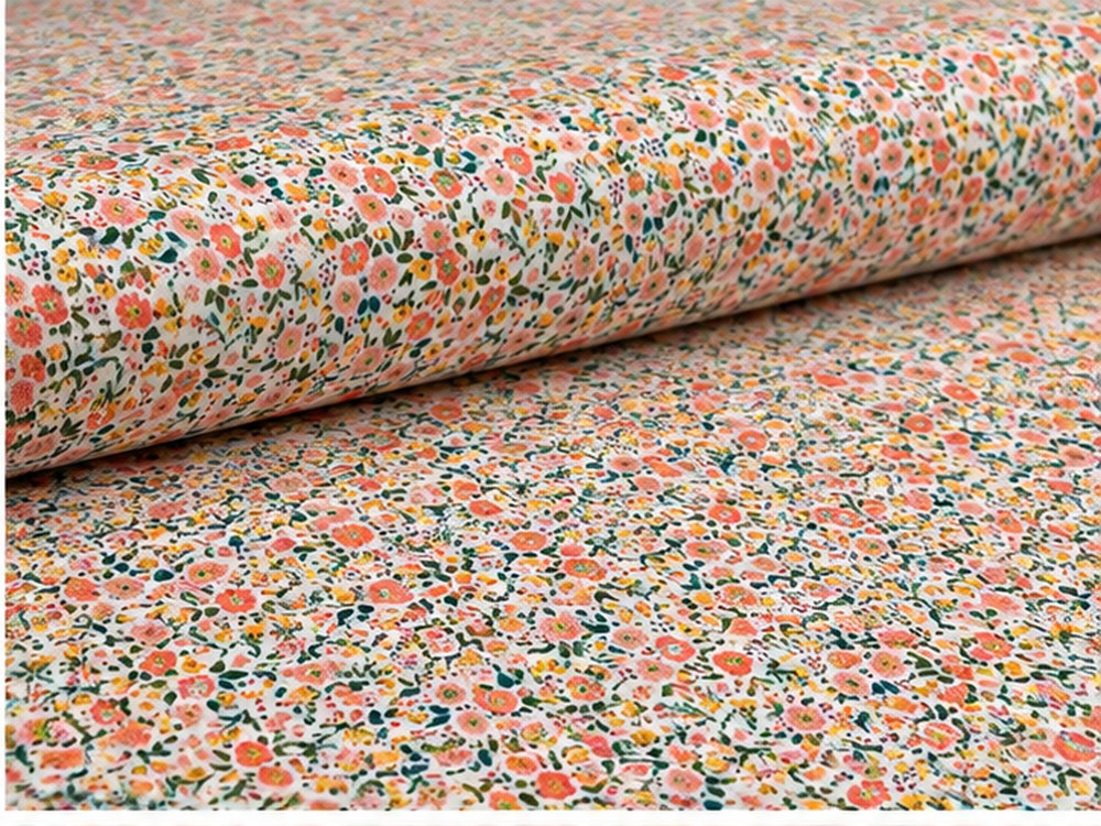 Algodón 100% Fleur liberty Coral