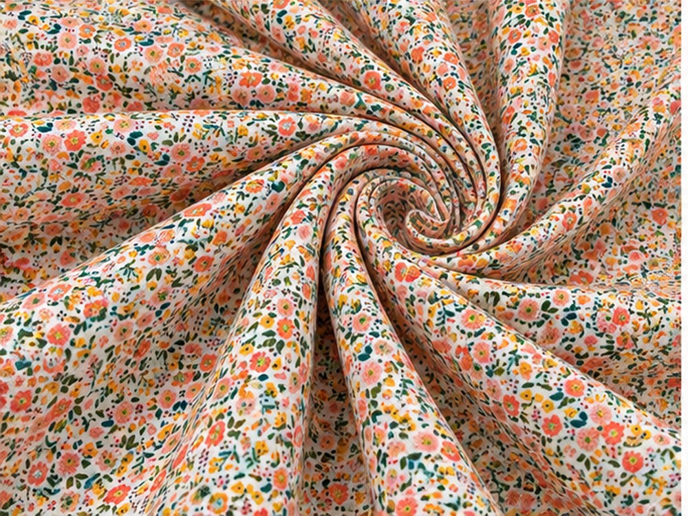 Algodón 100% Fleur liberty Coral