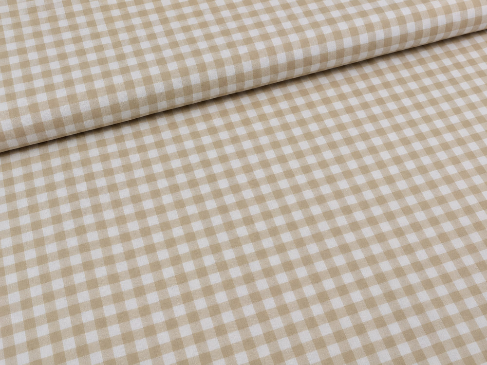 Algodón 100% vichy 10mm camel