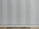 Visillo gris lista blanca