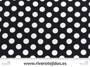Crespón negro lunar blanco