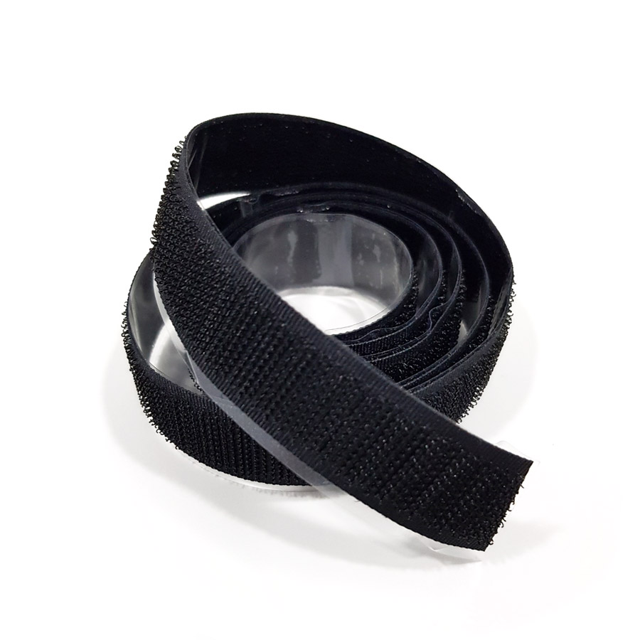 Velcro Adhesivo Macho Negro