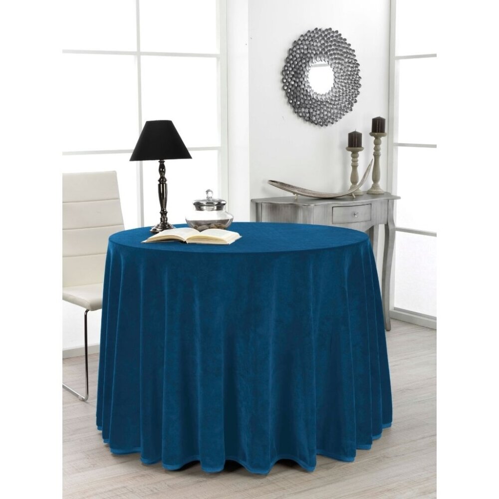 Mesa de camilla terciopelo Azul EDEN de 100