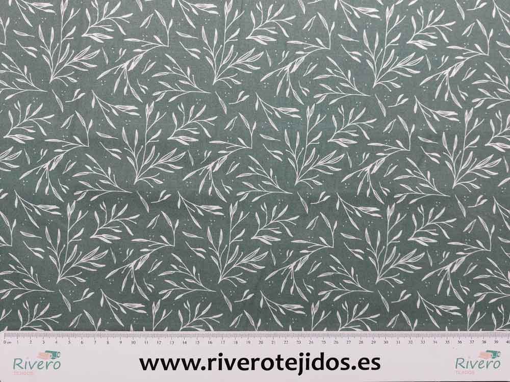 Algodón ramas verdes