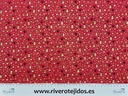 Algodón 100% pino navidad rojo