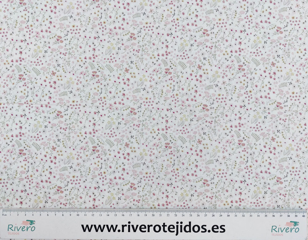 Algodón 100% florecillas willow pastel