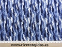 Algodón 100%, camuflaje azul