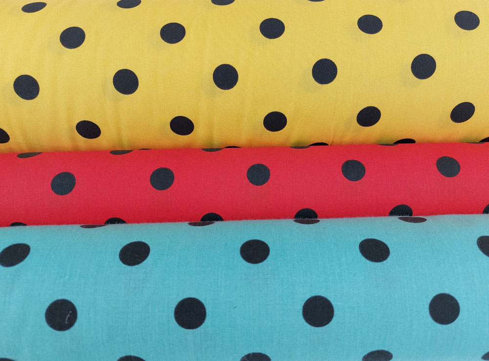 Popelín fondo color lunar negro 15mm