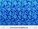 Damasco azul terciopelo