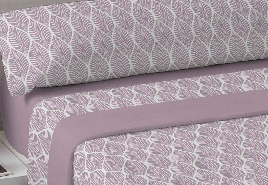 Sábana coralina Karamelo modelo Saori lavanda
