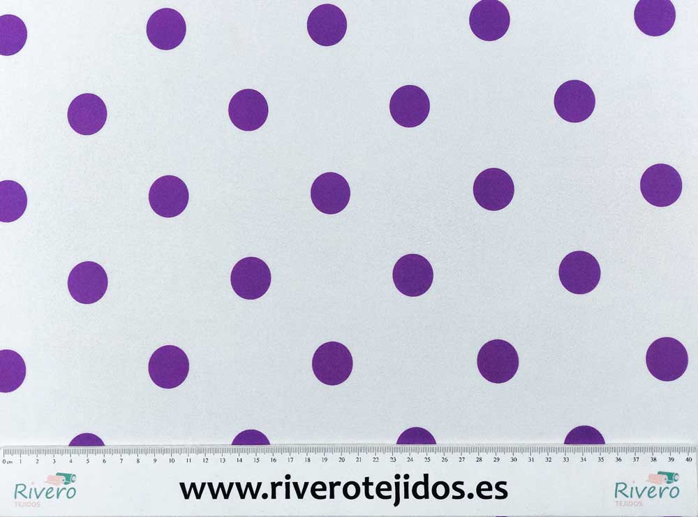 Strech fondo blanco lunar lila 25mm