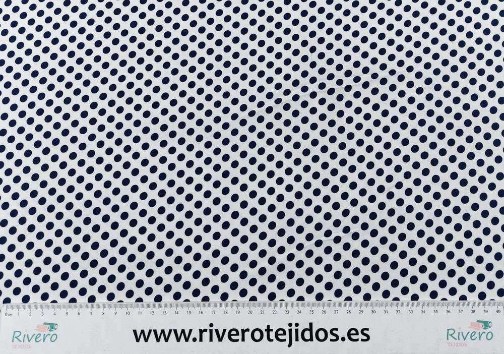 Crespón fondo blanco lunar color 7mm