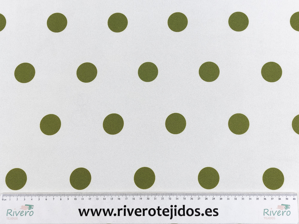 Strech fondo crudo lunar oliva 3cm