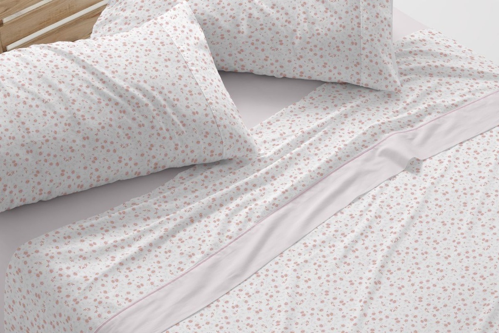 Juego de sábanas de tela DORVEL 869 nude Burrito blanco