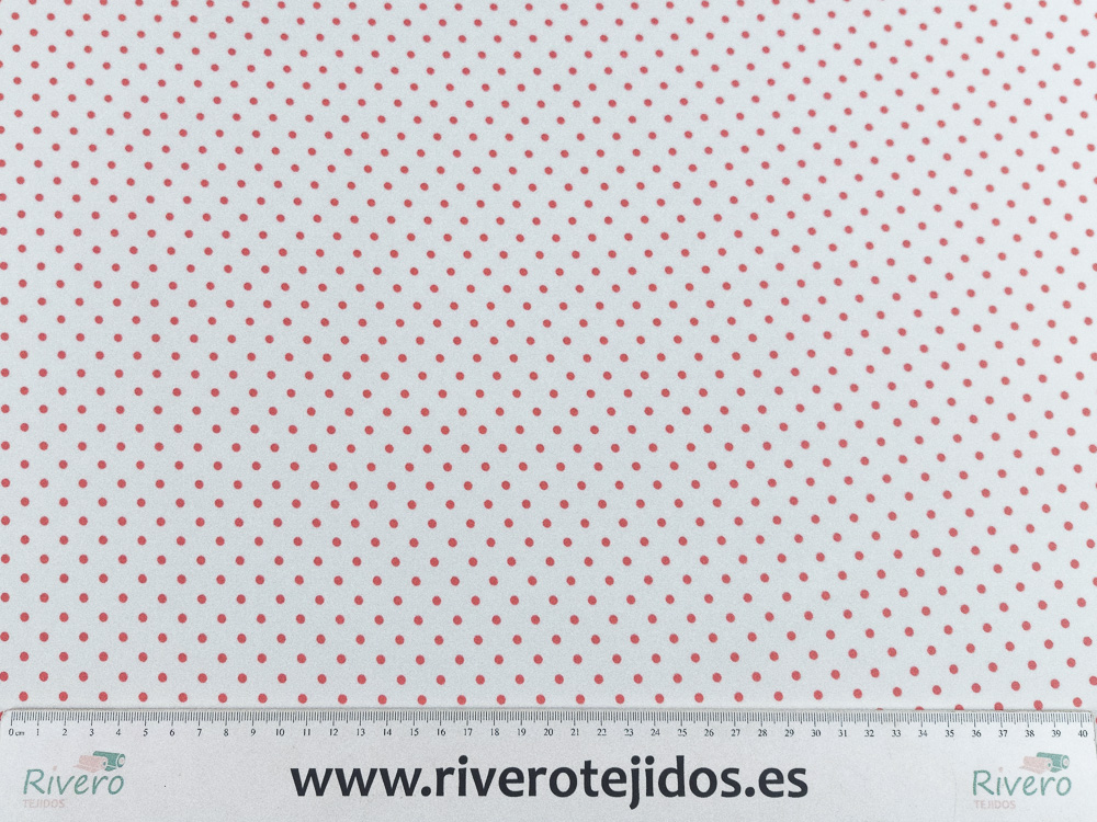 Crespón Abril fondo blanco lunar pequeño