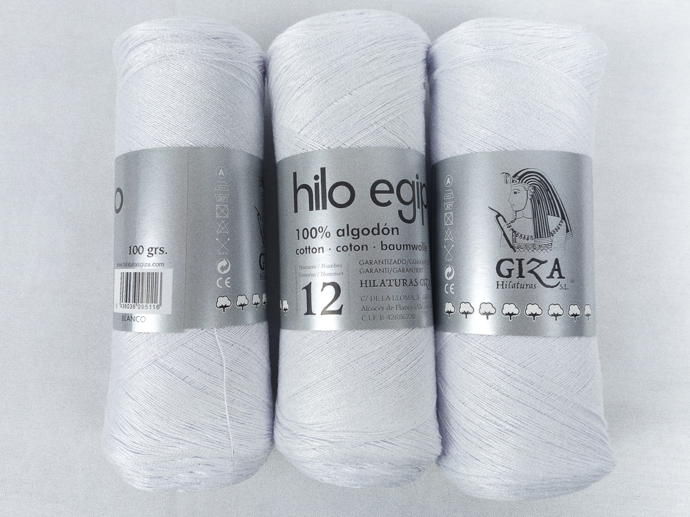 Hilo egipcio nº12 color blanco