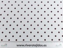 Strech fondo blanco lunar chocolate