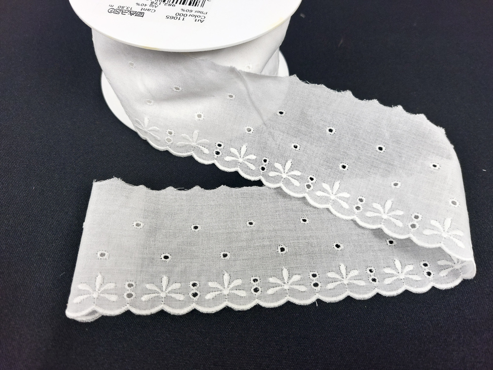 Tira bordada blanca 11065