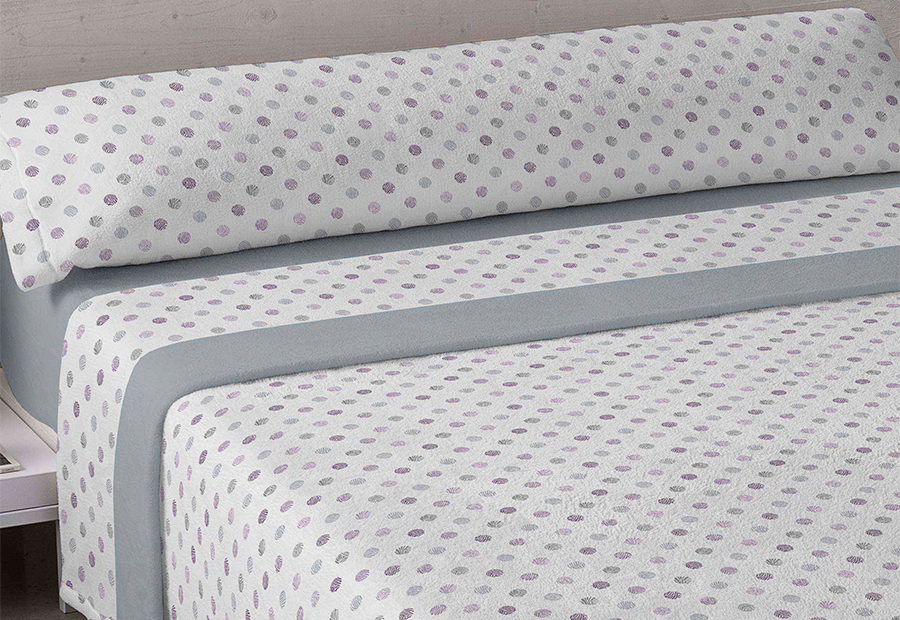 Sábana coralina KARAMELO Idelia gris