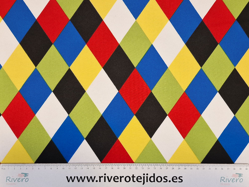 Strech rombos colores Arlequín