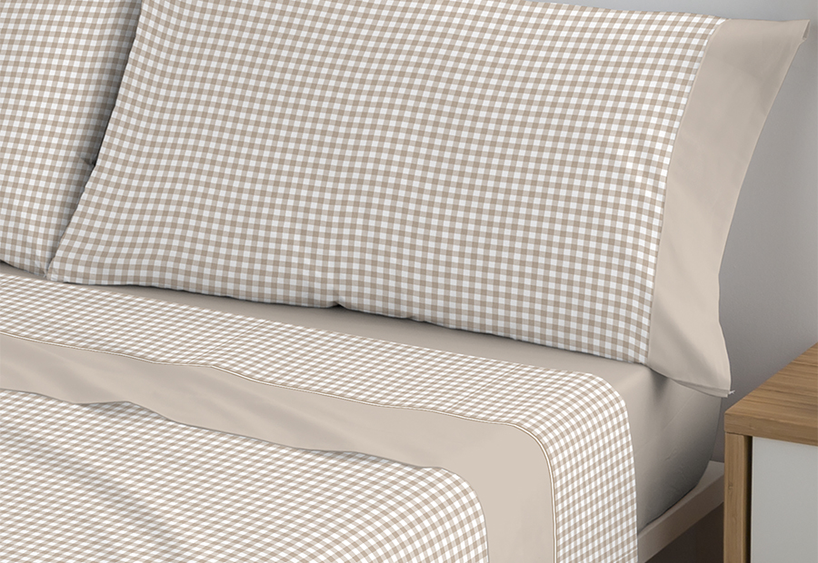 Juego sábanas franela Nuez beige Polo polo