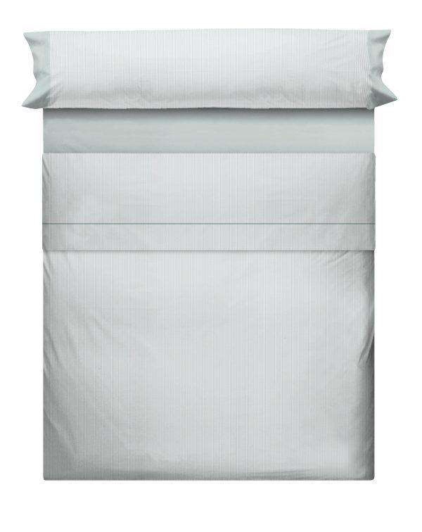 Juego sábana Cañete modelo Melia aguamarina