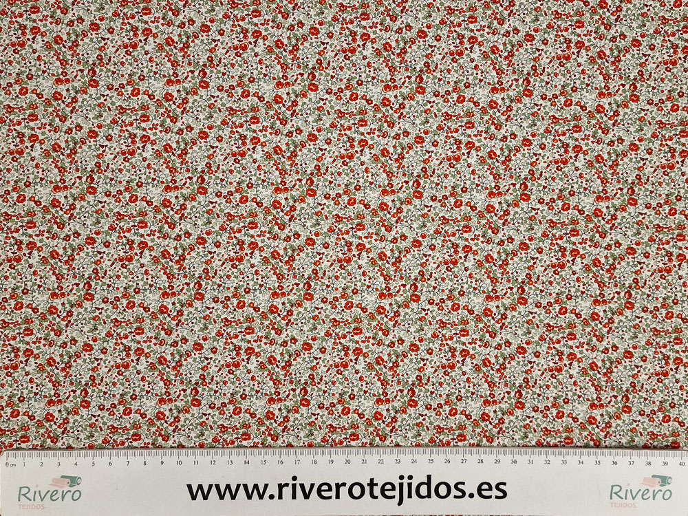 Algodón 100% Liberty rojo