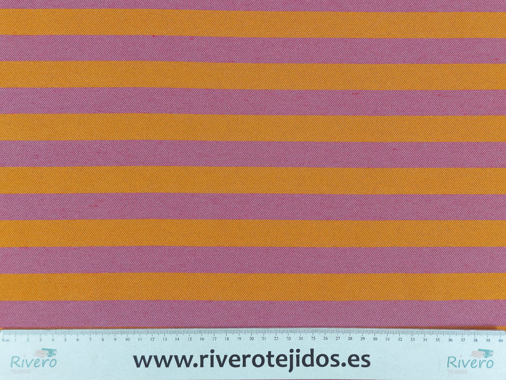 Loneta rayas naranja y rosa