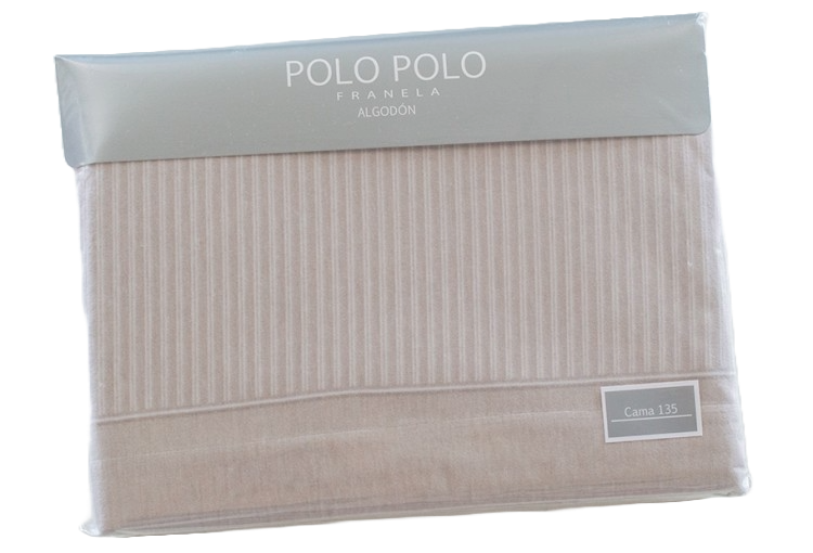 J.Sábana Invierno 100% Algodón Franela POLO POLO Emy beige