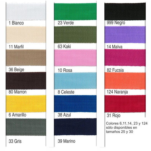 Cinta mochila de poliéster 25mm