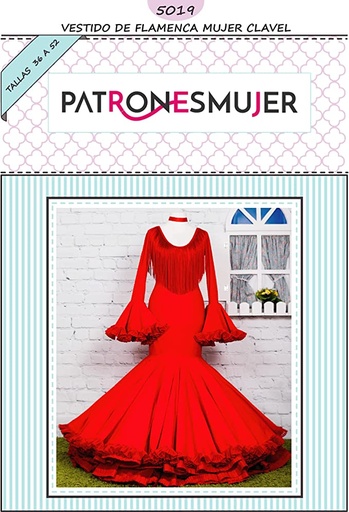 [23.7000] Patrón flamenca. Vestido clavel