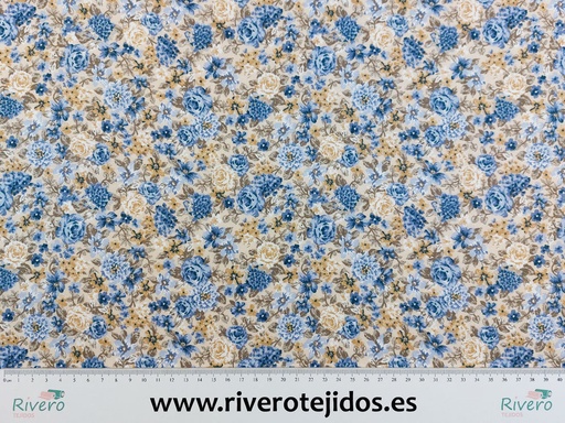 [8.5000] Popelín algodón liberty azul