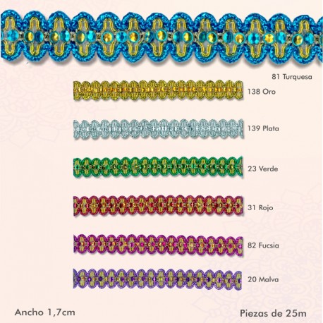 [0.9500] Galón dorado con perlas