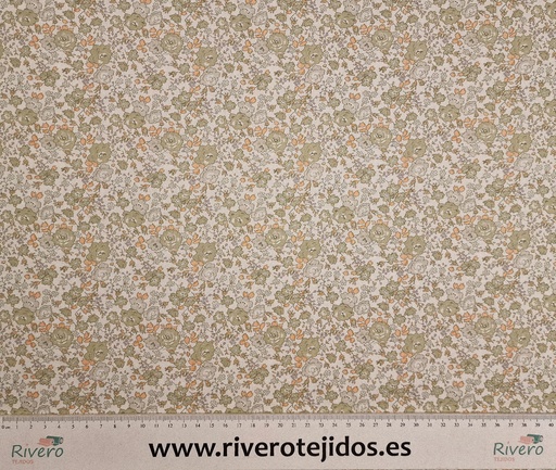 [9.5000] Algodón 100% liberty verde seco